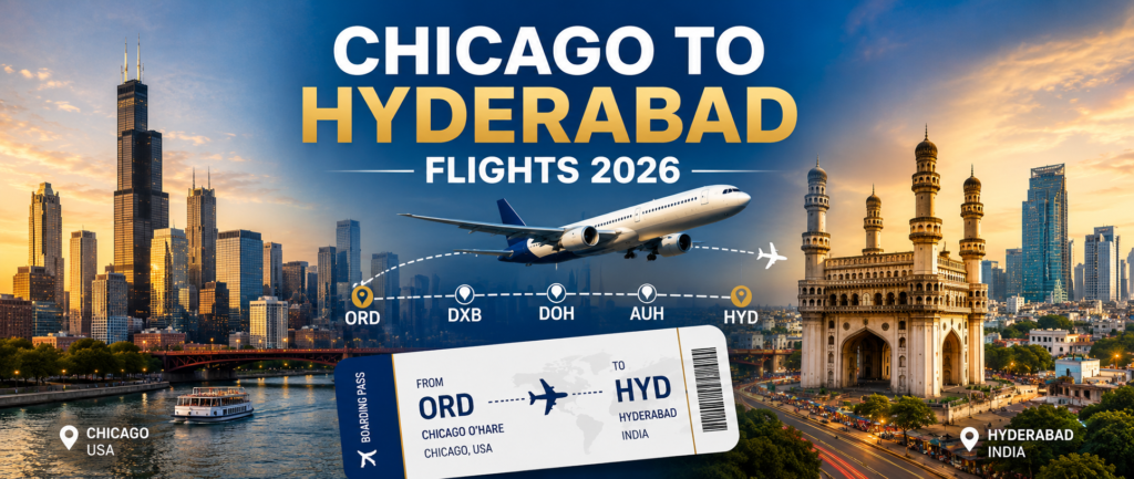 Chicago to Hyderabad Flights 2026: Direct vs Connecting, Fares & Best Airlines