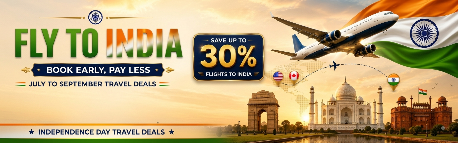 CELEBRATE FREEDOM. FLY HOME TO INDIA.