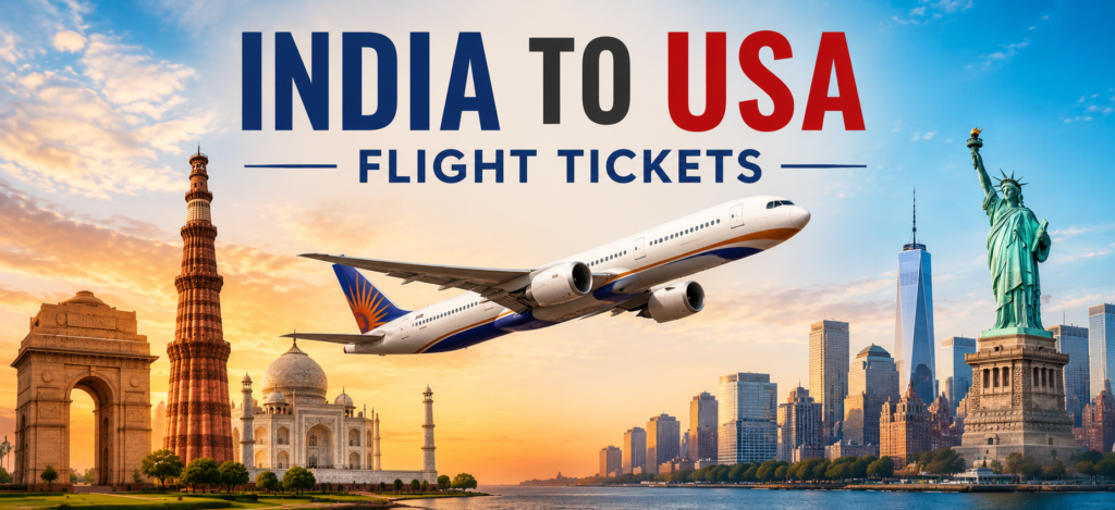 India to USA flight tickets, route, airline and fare guide for 2026